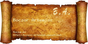 Boczor Artemisz névjegykártya